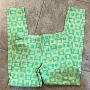 Wonder Nation Green Floral Leggings